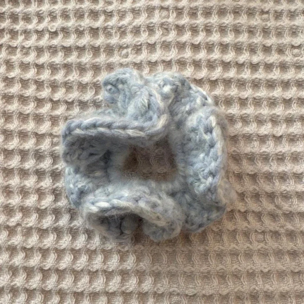 Lot of 3 handmade pastel scrunchies